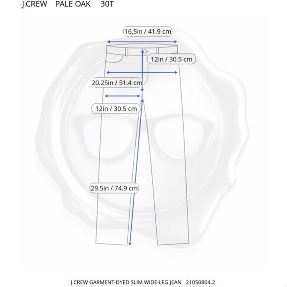 J.CREW SLIM WIDE-LEG CROPPED JEAN PALE OAK CHINOS - Picture 10 of 10